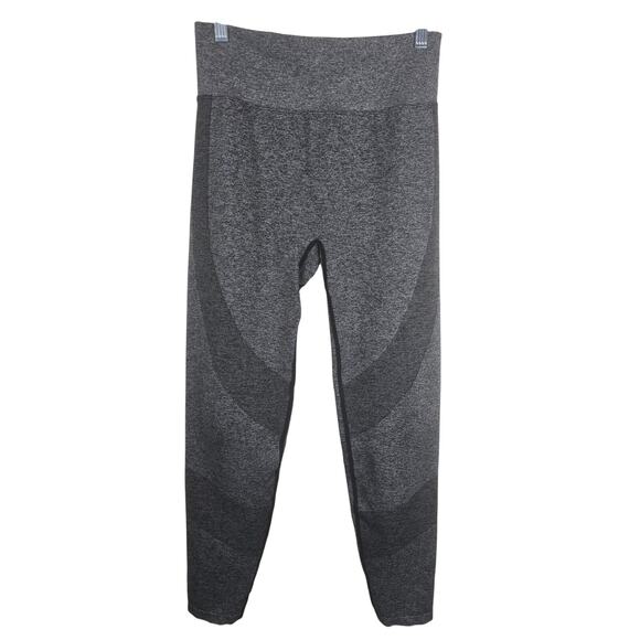 Victoria Secret Pink Active Gray Ribbed Athletic Hiking Women's Leggings L - Picture 1 of 3